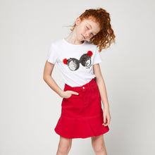 Cargar imagen en el visor de la galería, Falda Evasé Roja Niña