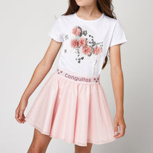 Cargar imagen en el visor de la galería, Falda Niña Lentejuelas Rosa Claro