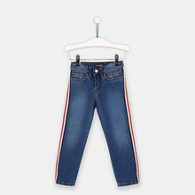 Cargar imagen en el visor de la galería, Jeans para niñas con banda lateral Denim medio