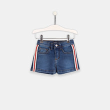 Load image into Gallery viewer, Girls Sideband Denim Middle Shorts
