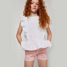 Carregar imagem no visualizador da galeria, Shorts jeans rosa meninas