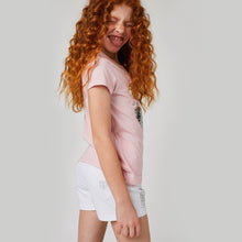 Load image into Gallery viewer, Girls White Denim Strass Shorts