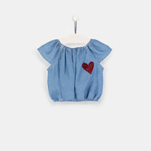 Carregar imagem no visualizador da galeria, Girls Tencel Denim Top