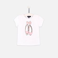 Cargar imagen en el visor de la galería, Camiseta blanca "Ballerinas" para niñas