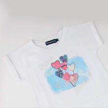 Load image into Gallery viewer, Girls "Balloons" Glitter Glow in the dark T-shirt