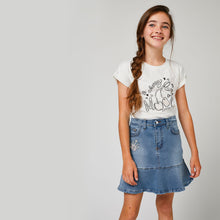 Carregar imagem no visualizador da galeria, Meninas "Cerejas Solares" Camiseta Branca
