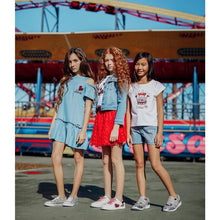 Load image into Gallery viewer, Girls Light-Wash Denim Jacket