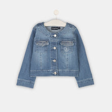 Load image into Gallery viewer, Girls Light-Wash Denim Jacket