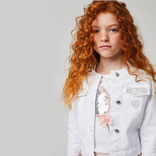 Cargar imagen en el visor de la galería, Chaqueta Niña Strass Blanca