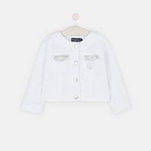 Cargar imagen en el visor de la galería, Chaqueta Niña Strass Blanca