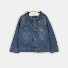 Carregar imagem no visualizador da galeria, Jaqueta jeans média para meninas