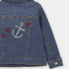 Carregar imagem no visualizador da galeria, Jaqueta jeans média para meninas
