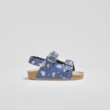 Load image into Gallery viewer, Baby's "Boats" Navy Bio Sandals