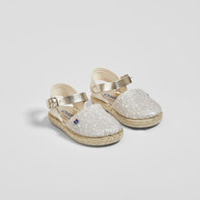 Load image into Gallery viewer, Baby's Ecru Fabric Espadrilles Sandals