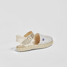 Load image into Gallery viewer, Baby's Ecru Fabric Espadrilles Sandals